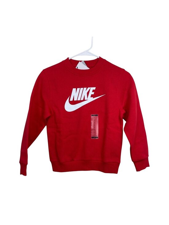 Nike Other - Nike Kids Small Red Sweatshirt Long Sleeve Logo Classic Standard Print -NEW